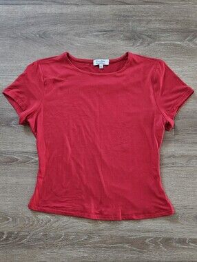 Faded Rose Red Short Sleeve Crewneck Tee Size L